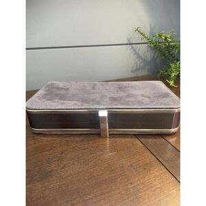 Express Silver Clutch Handbag Purse Bag Shiny Vegan Suede Gold Gunmetal NWT VTG